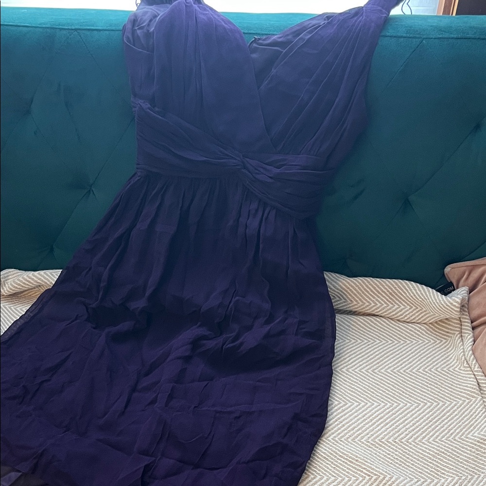 Donna Morgan Strapless Deep Purple Dress
